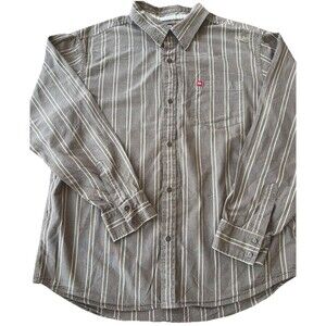 Vintage Tony Hawk Striped Button Down Shirt Mens L Y2K Skate Streetwear